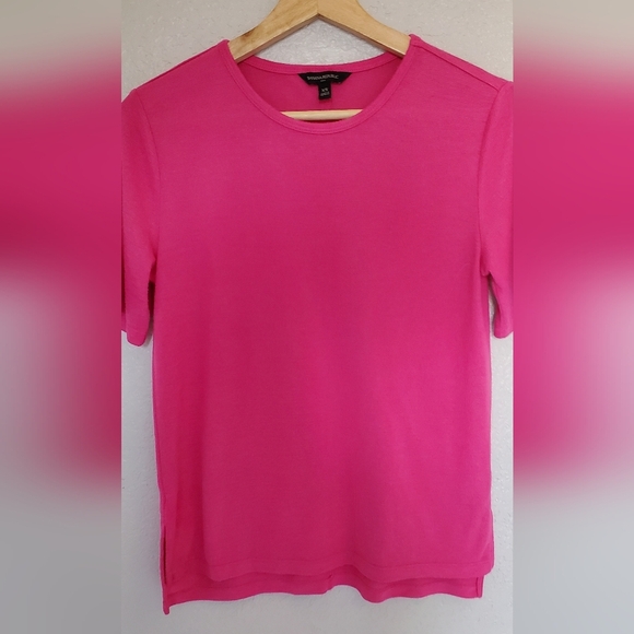 💚5/$25 Banana Republic Pink Women's Knit Tee Top Size XS - Picture 3 of 7